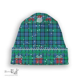 ScotsTee Shop Scottish Flower Of Scotland SC Tartan Plaid Christmas Deer Snowman Snowflake Bell Knit Beanie