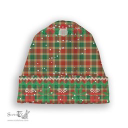 ScotsTee Shop Scottish Gibson Ancient Tartan Plaid Christmas Deer Snowman Snowflake Bell Knit Beanie
