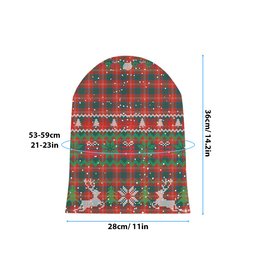 ScotsTee Shop Scottish Fenton Tartan Plaid Christmas Deer Snowman Snowflake Bell Knit Beanie