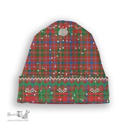 ScotsTee Shop Scottish Donald of Glenaladale Ancient Tartan Plaid Christmas Deer Snowman Snowflake Bell Knit Beanie