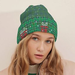 ScotsTee Shop Scottish Donald Lord of the Isles Hunting Ancient Tartan Plaid Christmas Deer Snowman Snowflake Bell Knit Beanie