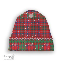 ScotsTee Shop Scottish Donald of Glenaladale Modern Tartan Plaid Christmas Deer Snowman Snowflake Bell Knit Beanie