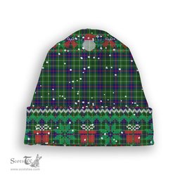 ScotsTee Shop Scottish Duncan Tartan Plaid Christmas Deer Snowman Snowflake Bell Knit Beanie