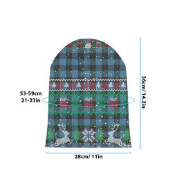 ScotsTee Shop Scottish Gardyne Tartan Plaid Christmas Deer Snowman Snowflake Bell Knit Beanie
