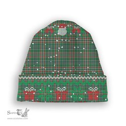ScotsTee Shop Scottish Gayre Dress Ancient Tartan Plaid Christmas Deer Snowman Snowflake Bell Knit Beanie