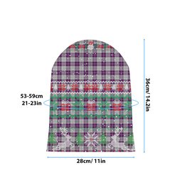 ScotsTee Shop Scottish Dunlop Dress Tartan Plaid Christmas Deer Snowman Snowflake Bell Knit Beanie