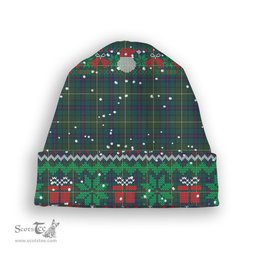 ScotsTee Shop Scottish Fraser Gathering Hunting Modern Tartan Plaid Christmas Deer Snowman Snowflake Bell Knit Beanie