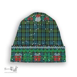 ScotsTee Shop Scottish Dundas Ancient Tartan Plaid Christmas Deer Snowman Snowflake Bell Knit Beanie