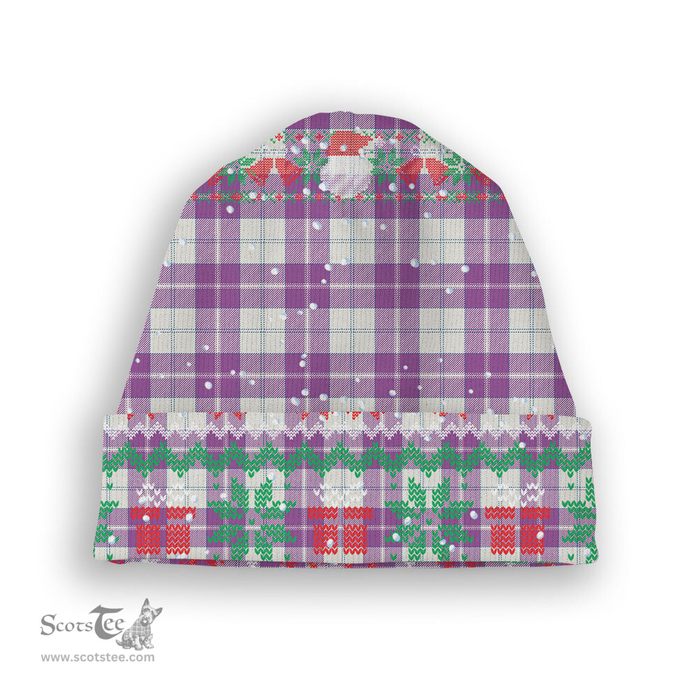 ScotsTee Shop Scottish Dunlop Dress Ancient Tartan Plaid Christmas Deer Snowman Snowflake Bell Knit Beanie