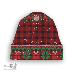ScotsTee Shop Scottish Ewing Tartan Plaid Christmas Deer Snowman Snowflake Bell Knit Beanie