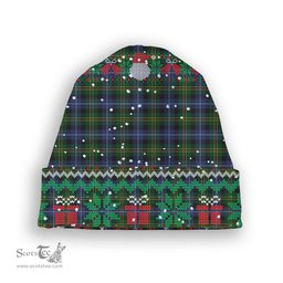 ScotsTee Shop Scottish Dyce 3 Tartan Plaid Christmas Deer Snowman Snowflake Bell Knit Beanie
