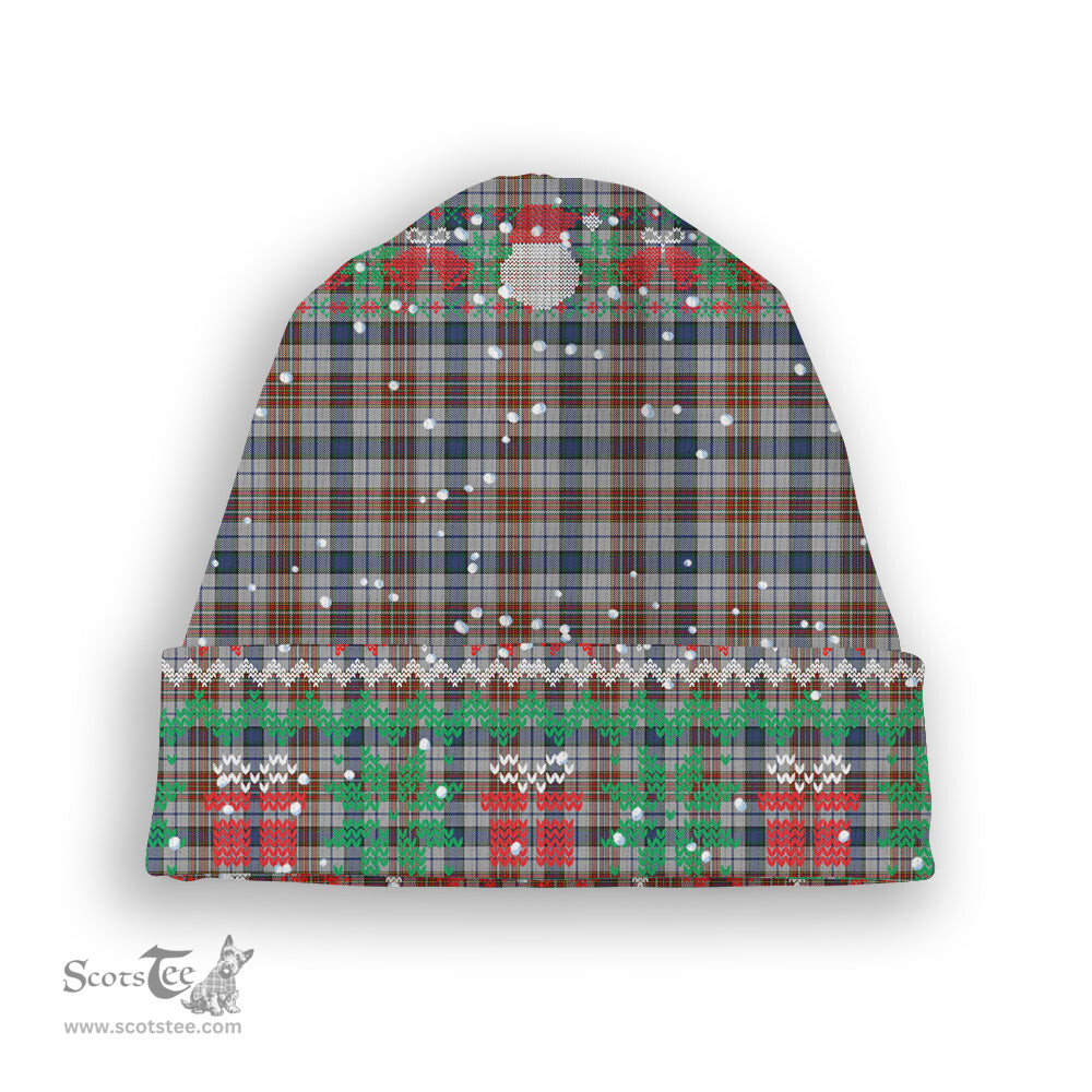 ScotsTee Shop Scottish Gayre Arisaidh Tartan Plaid Christmas Deer Snowman Snowflake Bell Knit Beanie
