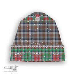 ScotsTee Shop Scottish Gayre Arisaidh Tartan Plaid Christmas Deer Snowman Snowflake Bell Knit Beanie