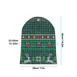ScotsTee Shop Scottish Ewing Ancient Tartan Plaid Christmas Deer Snowman Snowflake Bell Knit Beanie