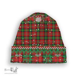 ScotsTee Shop Scottish Fairlie Modern Tartan Plaid Christmas Deer Snowman Snowflake Bell Knit Beanie