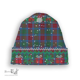 ScotsTee Shop Scottish Fraser of Altyre Ancient Tartan Plaid Christmas Deer Snowman Snowflake Bell Knit Beanie