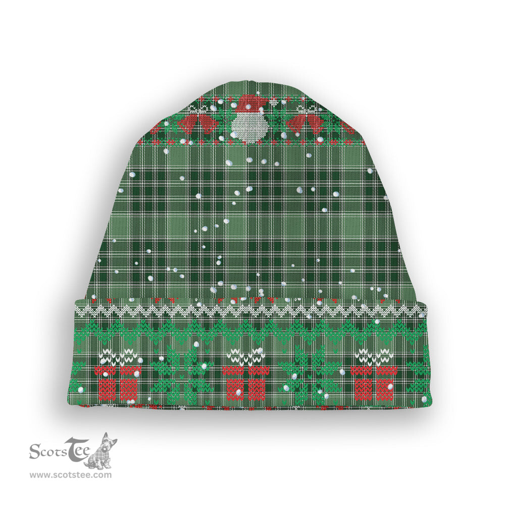 ScotsTee Shop Scottish Donald Lord of the Isles Hunting Tartan Plaid Christmas Deer Snowman Snowflake Bell Knit Beanie