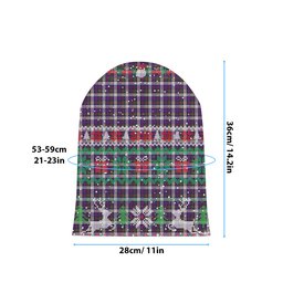 ScotsTee Shop Scottish Donald Dress Modern Tartan Plaid Christmas Deer Snowman Snowflake Bell Knit Beanie