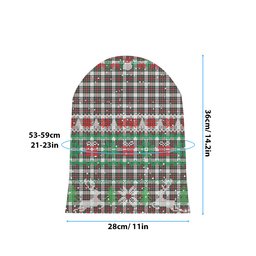 ScotsTee Shop Scottish Dennistoun Tartan Plaid Christmas Deer Snowman Snowflake Bell Knit Beanie
