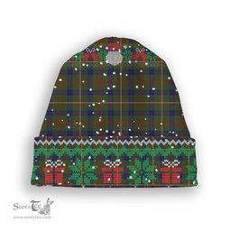 ScotsTee Shop Scottish Fraser Hunting 1 Tartan Plaid Christmas Deer Snowman Snowflake Bell Knit Beanie