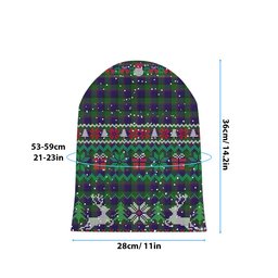 ScotsTee Shop Scottish Gammell 1978 Tartan Plaid Christmas Deer Snowman Snowflake Bell Knit Beanie