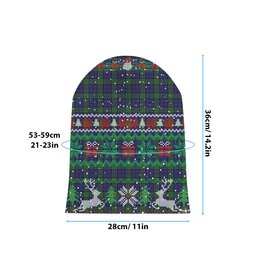 ScotsTee Shop Scottish Forth Tartan Plaid Christmas Deer Snowman Snowflake Bell Knit Beanie