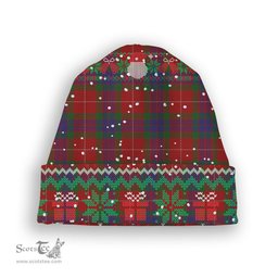 ScotsTee Shop Scottish Fraser Tartan Plaid Christmas Deer Snowman Snowflake Bell Knit Beanie