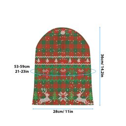 ScotsTee Shop Scottish Erskine Ancient Tartan Plaid Christmas Deer Snowman Snowflake Bell Knit Beanie