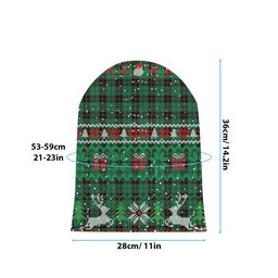 ScotsTee Shop Scottish Douglas Black Ancient Tartan Plaid Christmas Deer Snowman Snowflake Bell Knit Beanie