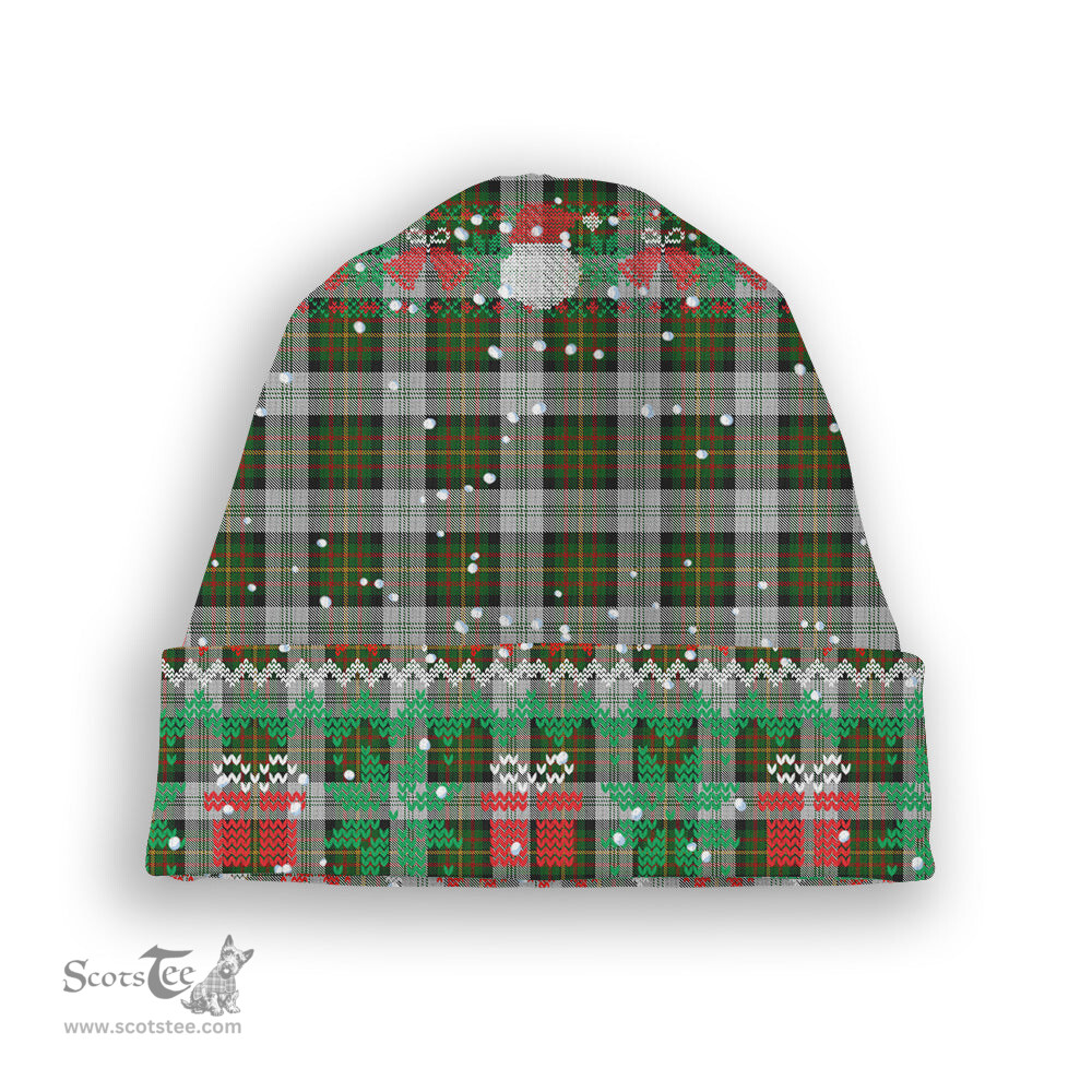 ScotsTee Shop Scottish Gillies Dress Green Tartan Plaid Christmas Deer Snowman Snowflake Bell Knit Beanie