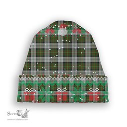 ScotsTee Shop Scottish Gillies Dress Green Tartan Plaid Christmas Deer Snowman Snowflake Bell Knit Beanie