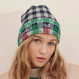 ScotsTee Shop Scottish Ferguson Dress Tartan Plaid Christmas Deer Snowman Snowflake Bell Knit Beanie