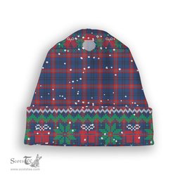 ScotsTee Shop Scottish Dundee University Tartan Plaid Christmas Deer Snowman Snowflake Bell Knit Beanie