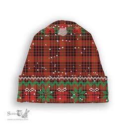 ScotsTee Shop Scottish Donald of Ardnamurchan Ancient Tartan Plaid Christmas Deer Snowman Snowflake Bell Knit Beanie