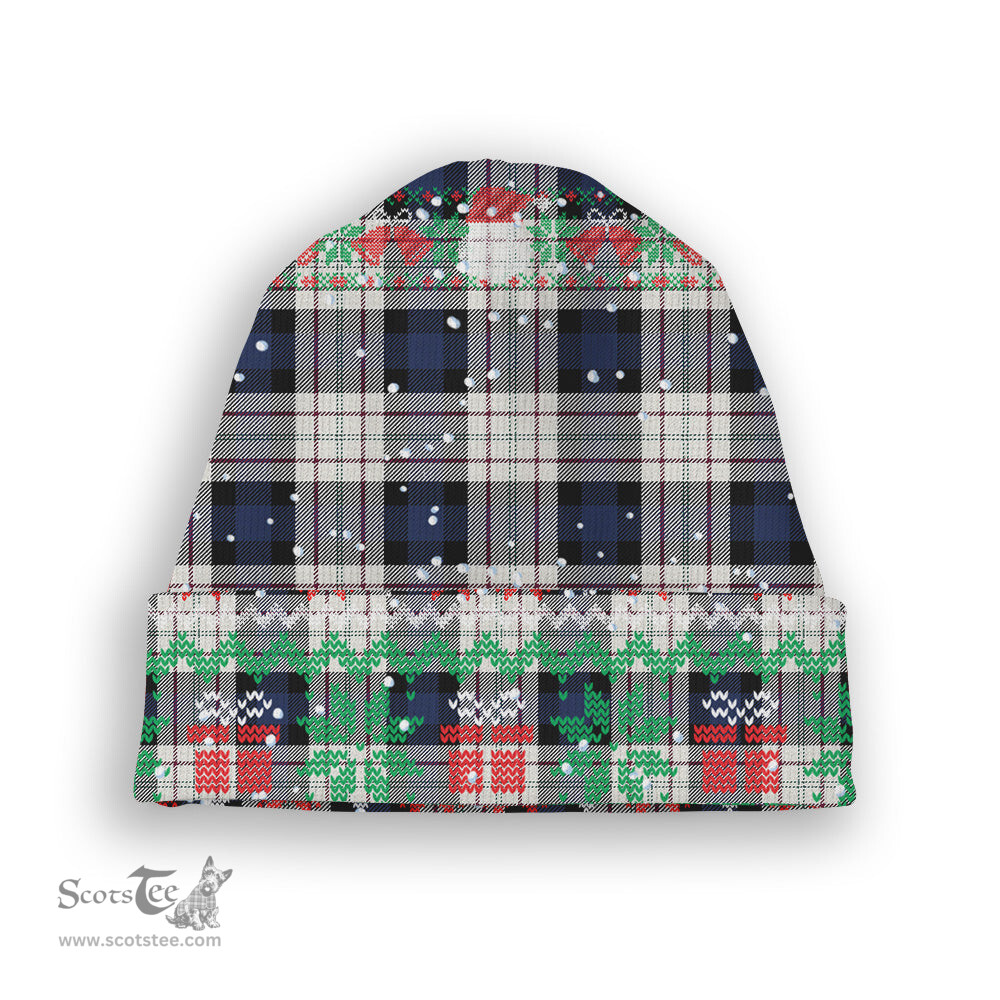 ScotsTee Shop Scottish Fergusson Dress Tartan Plaid Christmas Deer Snowman Snowflake Bell Knit Beanie