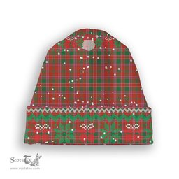 ScotsTee Shop Scottish Dalziel Ancient Tartan Plaid Christmas Deer Snowman Snowflake Bell Knit Beanie