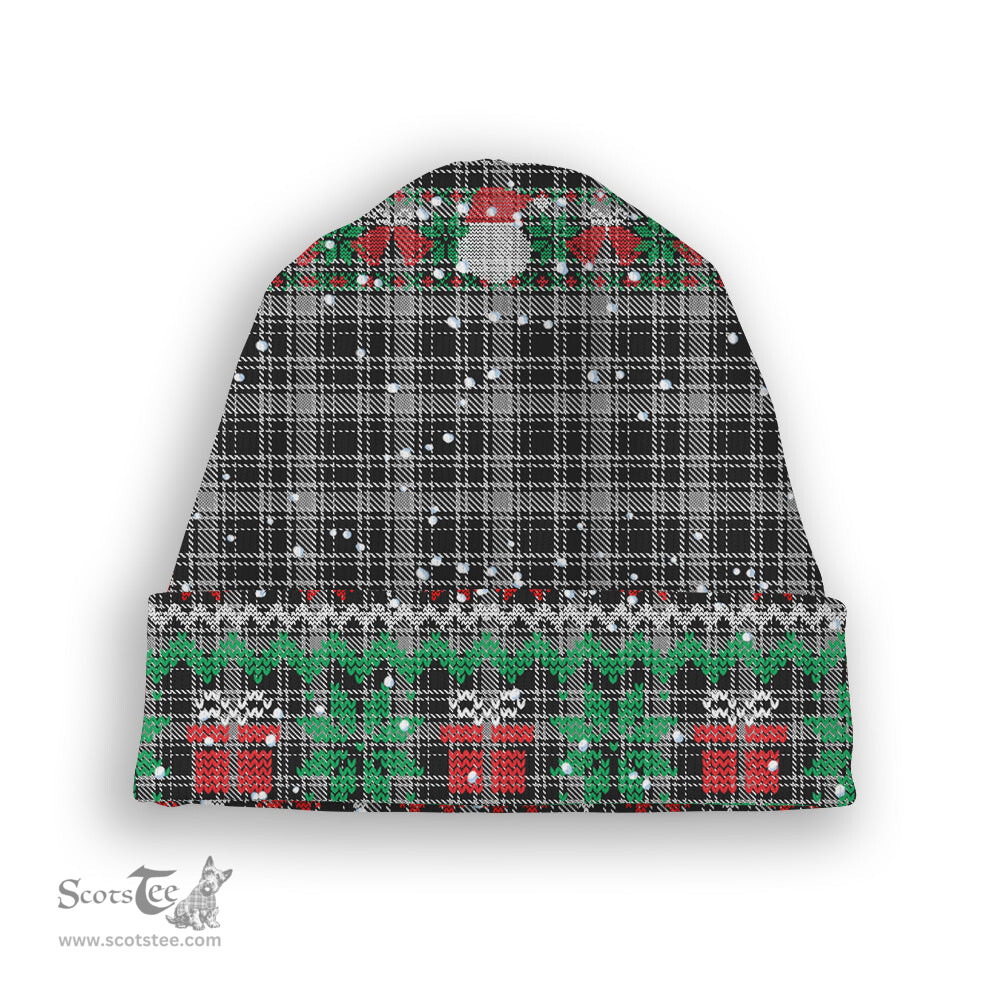 ScotsTee Shop Scottish Drummond Grey Clans Originaux Tartan Plaid Christmas Deer Snowman Snowflake Bell Knit Beanie