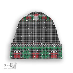ScotsTee Shop Scottish Drummond Grey Clans Originaux Tartan Plaid Christmas Deer Snowman Snowflake Bell Knit Beanie