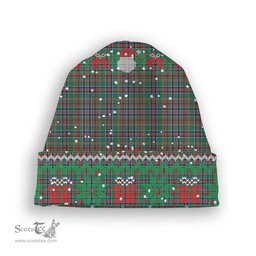 ScotsTee Shop Scottish Galbraith Old Ancient Tartan Plaid Christmas Deer Snowman Snowflake Bell Knit Beanie