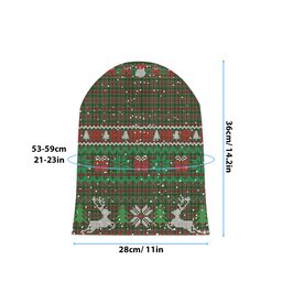 ScotsTee Shop Scottish Gayre Bodyguard 2 Tartan Plaid Christmas Deer Snowman Snowflake Bell Knit Beanie