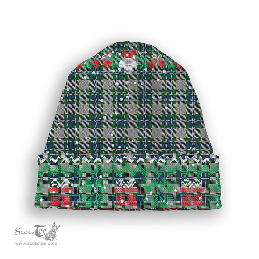 ScotsTee Shop Scottish Fraser Arisaid Tartan Plaid Christmas Deer Snowman Snowflake Bell Knit Beanie