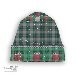 ScotsTee Shop Scottish Fraser Arisaid Tartan Plaid Christmas Deer Snowman Snowflake Bell Knit Beanie