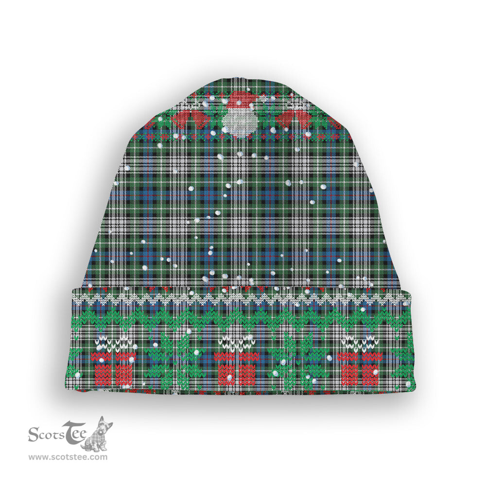 ScotsTee Shop Scottish Davidson of Tulloch Dress Ancient Tartan Plaid Christmas Deer Snowman Snowflake Bell Knit Beanie