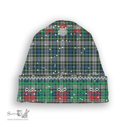 ScotsTee Shop Scottish Davidson of Tulloch Dress Ancient Tartan Plaid Christmas Deer Snowman Snowflake Bell Knit Beanie