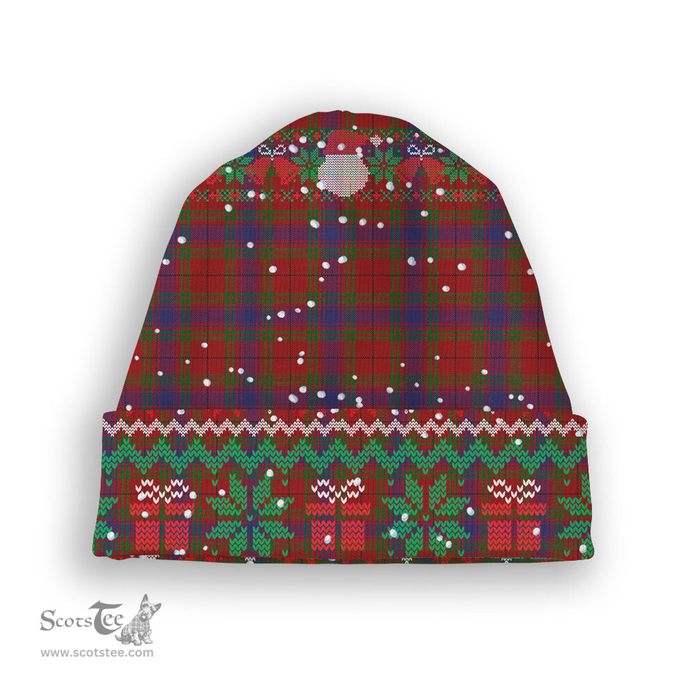 ScotsTee Shop Scottish Gates Tartan Plaid Christmas Deer Snowman Snowflake Bell Knit Beanie