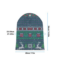 ScotsTee Shop Scottish Douglas SC Tartan Plaid Christmas Deer Snowman Snowflake Bell Knit Beanie