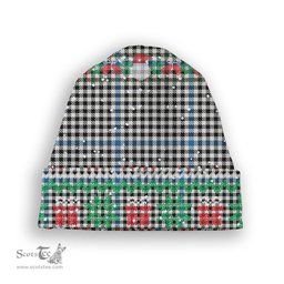 ScotsTee Shop Scottish Gladstanes Ancient Tartan Plaid Christmas Deer Snowman Snowflake Bell Knit Beanie