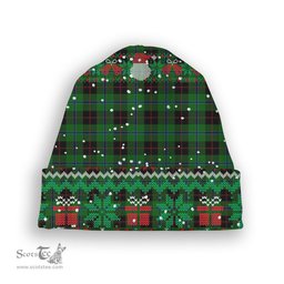 ScotsTee Shop Scottish Douglas Black Tartan Plaid Christmas Deer Snowman Snowflake Bell Knit Beanie