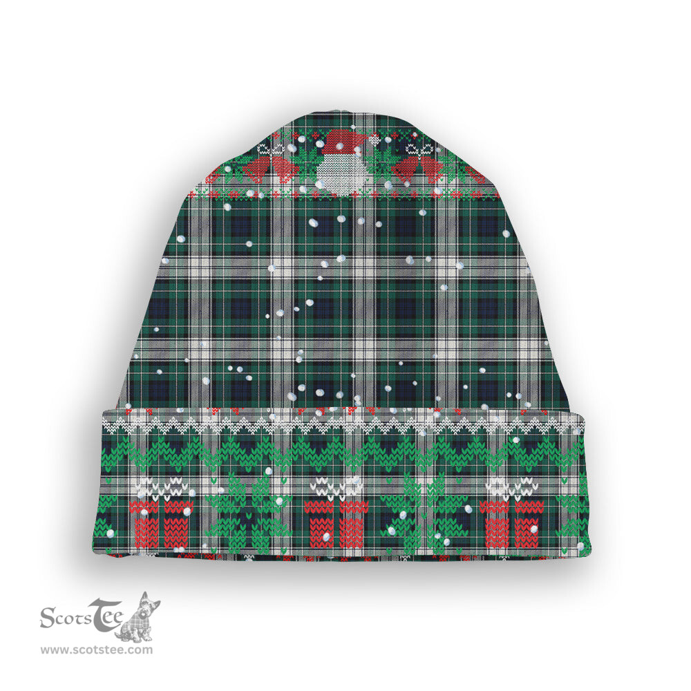 ScotsTee Shop Scottish Forbes Dress Modern Tartan Plaid Christmas Deer Snowman Snowflake Bell Knit Beanie