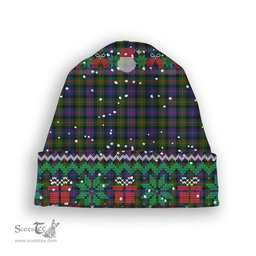 ScotsTee Shop Scottish Fleming Modern SC Tartan Plaid Christmas Deer Snowman Snowflake Bell Knit Beanie